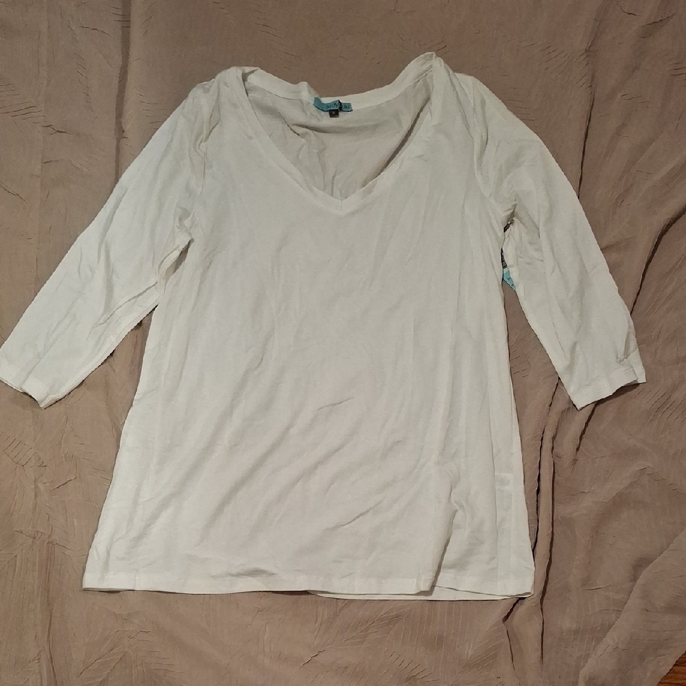 Cream Relaxed Long Sleeve Tee